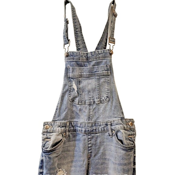 Blue Spice Distressed denim overalls Size 7 - Picture 4 of 16